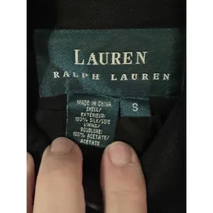 Lauren Ralph Lauren Black Utility Belted Jacket Women's‎ Silk Belted Size Small thumbnail 3