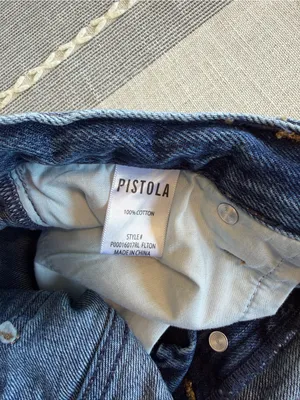 Pistola Ryder High Rise Wide Leg Cuffed Straight Jeans in Fulton Size 26 thumbnail 10
