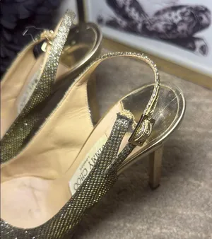 Jimmy Choo Gold Slingback Heels thumbnail 6