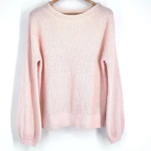 Boden Francesca Sweater Women's L Balloon Sleeve Rib Knit Mohair Knit Pink Large thumbnail 2