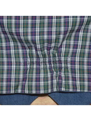 VTG Handmade Unisex S/M Blue Denim Jean Vest Plaid Reversible Country Cottage thumbnail 7