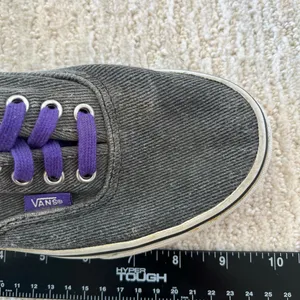 Vans Charcoal Gray tie up shoes w/ Purple laces & logo tag Women Sz 7 Men Sz 5.5 thumbnail 7