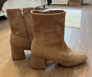 a new day Tan Suede Heeled Boots thumbnail 1