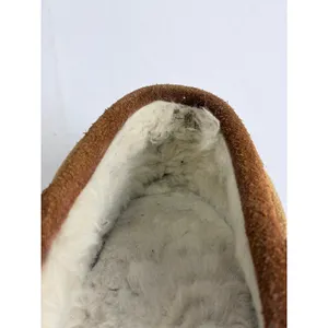 Minnetonka‎ Brown Suede Shearling Lined Moccasins Leather Laces Women's 6 thumbnail 10