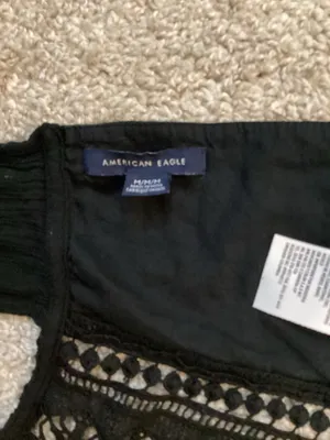 American Eagle Boho tie back halter top black  thumbnail 4