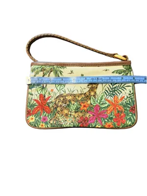 Jungle Theme Wristlet for Makeup Coins Accessories w Zipper Lined thumbnail 2