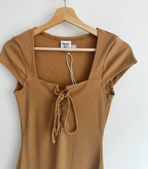 Princess Polly Caleb Mini Dress Brown thumbnail 5