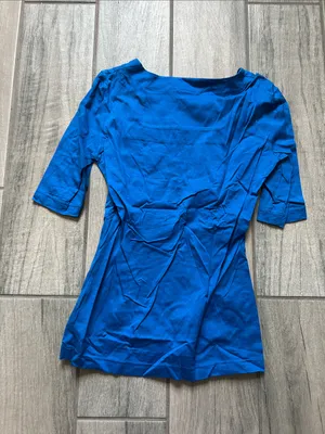 Akris Royal Blue Square Neck Short Sleeve Tee thumbnail 4