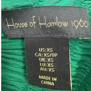 House of Harlow Green Textured Mock Neck Sleeveless Bodycon Midi Dress Size XS thumbnail 3