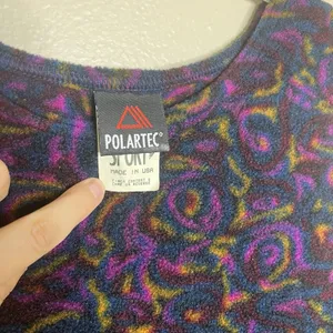 Women's Fleece Crop Polartec Sport Ski 80s 90s Gorpcore Whimsigoth M Winter thumbnail 3