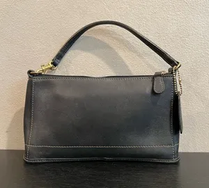 Vintage COACH 9311 Bleecker Demi Mini Hand Pouch Purse Wristlet Black Leather thumbnail 1