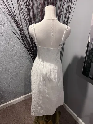 🌸Nwt Wild Fable White Corset Milk Maid Midi Dress Size X-Small🌸 thumbnail 3