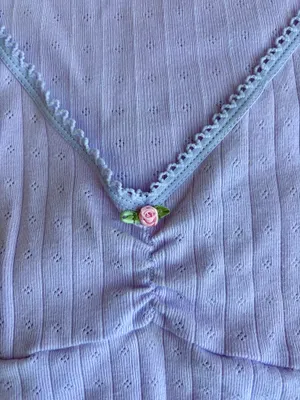 BDG lilac picot-trim baby tee thumbnail 4