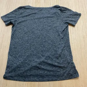Nike Shirt Womens Medium Short Sleeve Heather Gray Dri-Fit w Logo Lightweight thumbnail 5