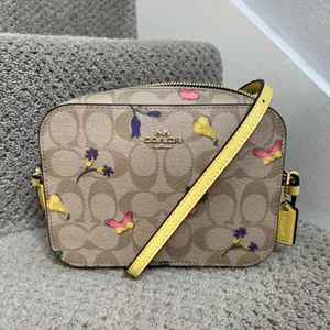 Coach Mini Camera Bag In Signature Canvas With Dreamy Veggie Print butterfly C8752 thumbnail 2