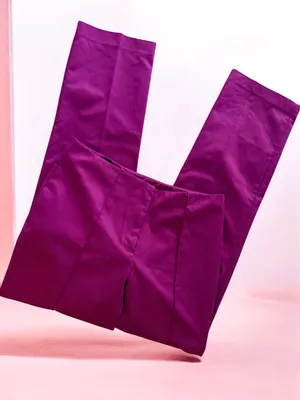 Passport Magenta Fuchsia Pink Satin Dress Pants Size 6 High Waist thumbnail 1