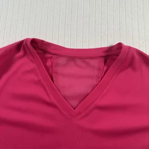 WOMEN'S PINK ACTIVEWEAR SHIRT Size Small V-Neck Open Split Back Workout Top Gym thumbnail 4