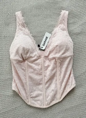 Garage Pink Lace Top thumbnail 1