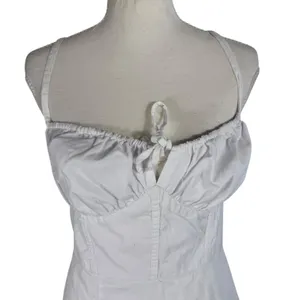 Haute Monde Maxi Dress Womens L White Corset Lace Up Back Slit Boho Bridal thumbnail 14