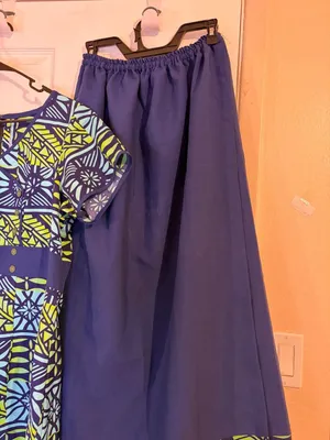 Polynesian Puletasi Blue Green for Women. Measurements in description thumbnail 3