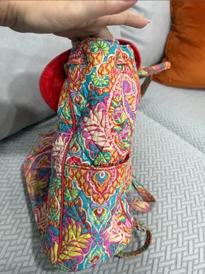 Vera Bradley Quilted Floral Paisley  Drawstring Backpack - Multicolor thumbnail 9