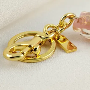 Coach Resin Gummy Bear Bag Charm Gold and Pink. Perfect for Coach Collectors! thumbnail 5
