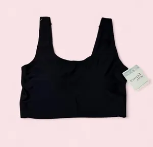 Tranquil and true Smooth Black Wireless Bralette thumbnail 1