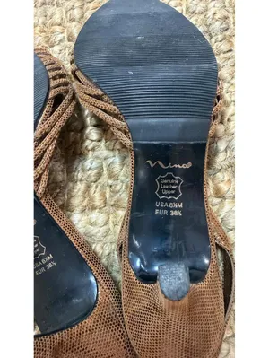 6.5 Nina Bronze Strappy Heel Sandals thumbnail 3
