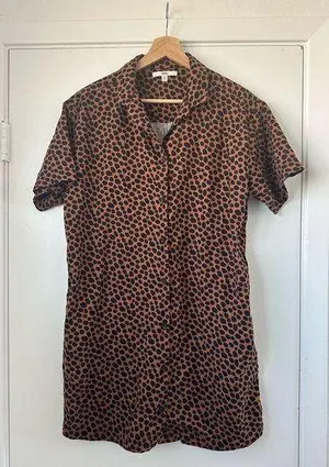 Van’s Women’s Wild Woven Dress Summer Skater Vibes with Collar Size Medium thumbnail 1