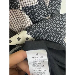 Bohme Brielle Patchwork Midi Dress Size Medium Puff Sleeve Check Plaid Boho thumbnail 7