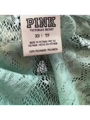 Vintage Y2K Victoria's Secret Pink mint lace coquette crop tank top Size XS 💚 thumbnail 6