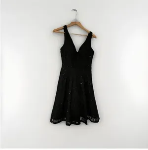 City Triangles Y2K Black Fit & Flare Homecoming Dress V-Neck Cutout Strappy Size 5 thumbnail 4