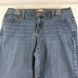 Levis 529 Curvy Boot Cut Jeans Womens 14 Short Medium Wash Denim Blue Stretch thumbnail 14