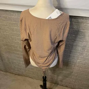NEW Zeagoo Ribbed Long Sleeve Asymmetrical‎ Bodysuit XL thumbnail 3