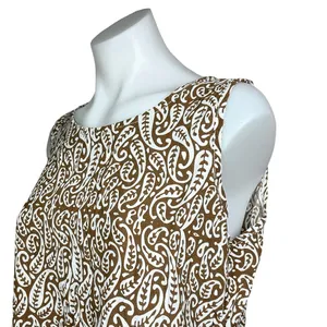 Made With Love Paisley Colorblock Print Sleeveless Boho Shift Mini Dress Size M thumbnail 4