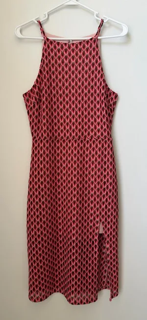 Gianni Bini Casey Crochet Overlay Midi Dress In Coral Size Medium thumbnail 1