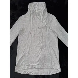 Lululemon Women's Coast Easy Wrap Jacket Heathered Gray Hooded‎ Size 8 thumbnail 2