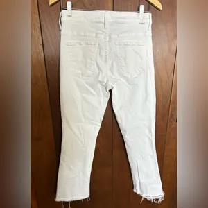 Mother Denim The Insider Crop Step Fray Jeans Fairest of Them All White Size 29 thumbnail 4