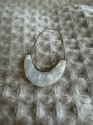 White and Gold Boutique Earrings thumbnail 3