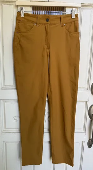 Lululemon City Sleek 5 Pocket High Rise Pant Ochre Brown W5CZIS Womens Size 4 thumbnail 1
