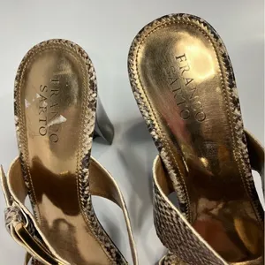Franco‎ Sarto snake Skin print leather sandals size 9 thumbnail 6