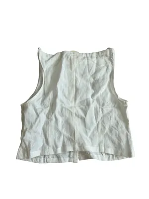 VRG GRL White Linen Button Tank Top Size 10 NEW NWT thumbnail 3