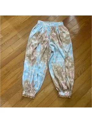 FREE PEOPLE Intimately Night Special Printed Pants Harem pants Embroidered Sz S thumbnail 4