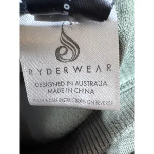 Ryderwear Women S Green Sweatshirt Cropped Long Sleeve‎ Raglan thumbnail 6