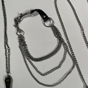 VINTAGE LOT OF Goth Collar Necklace Black Chain Choker Punk Emo Coffin Hot Topic thumbnail 2