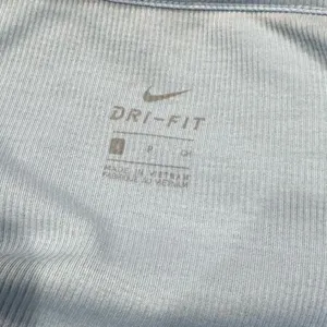 Nike Yoga Tank Slim Fit Crop Top Ribbed Stretch Retro Blue Women’s Small thumbnail 3
