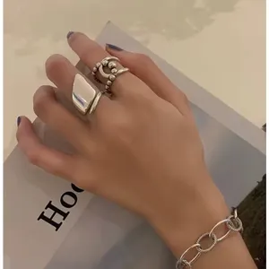 925 Sterling Adjustable Bead‎ Ball Ring thumbnail 4