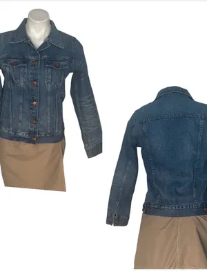 MADEWELL The Jean Jacket Pinter Wash Denim Trucker Jacket Size Medium thumbnail 14