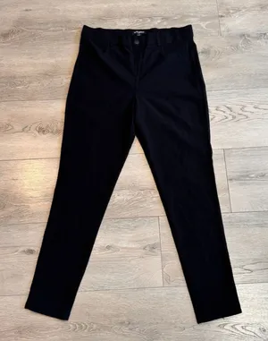 Mario Serrano Italy Black Ribbed Textured Straight‎ Leg Pants Womens Size 6 thumbnail 1