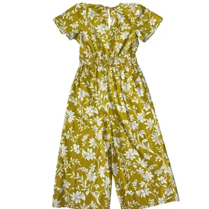 Anthropologie Somerset Wide Leg Jumpsuit in Chartreuse Pockets Size‎ Medium thumbnail 4